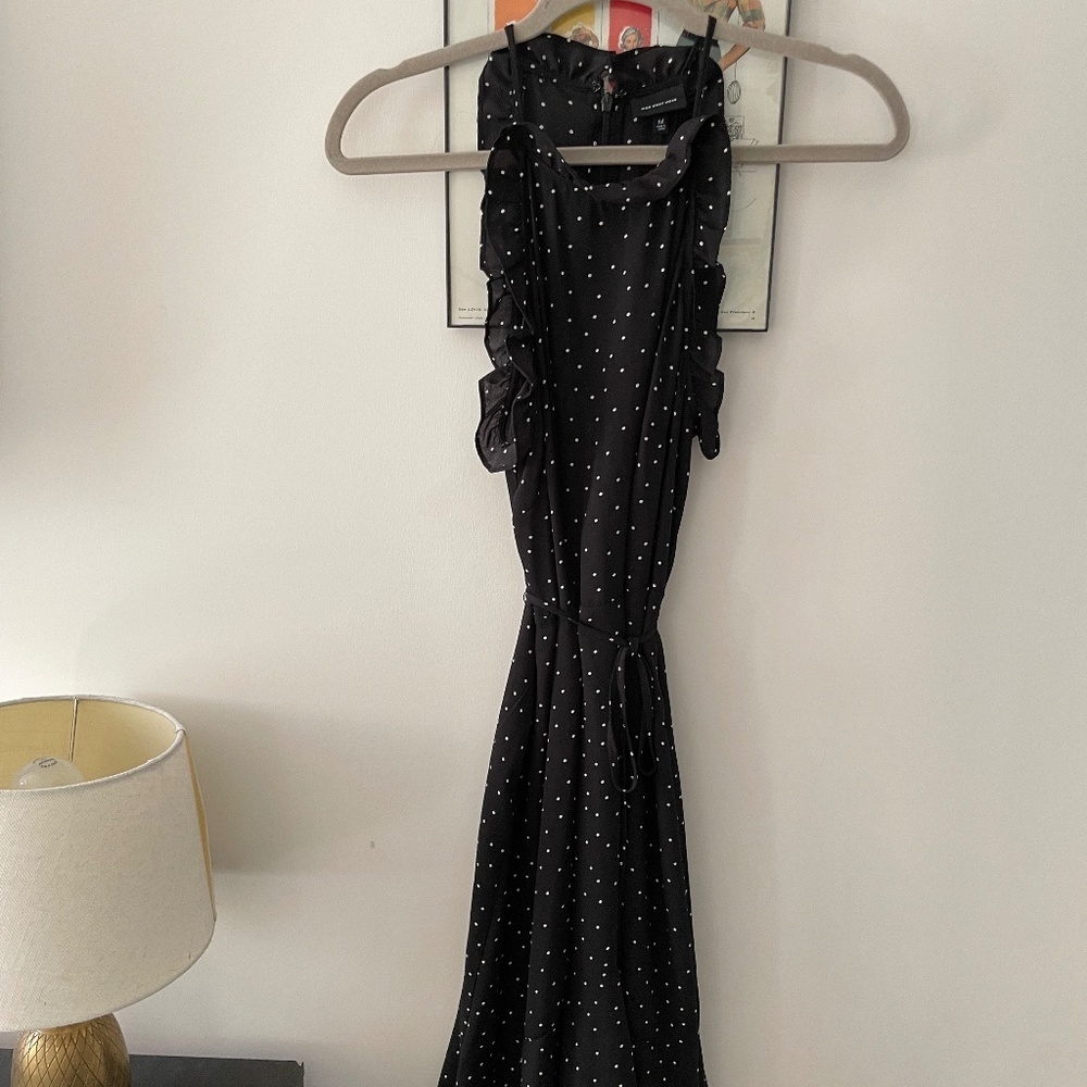 WHOWHATWEAR POLKA-DOT WRAP DRESS